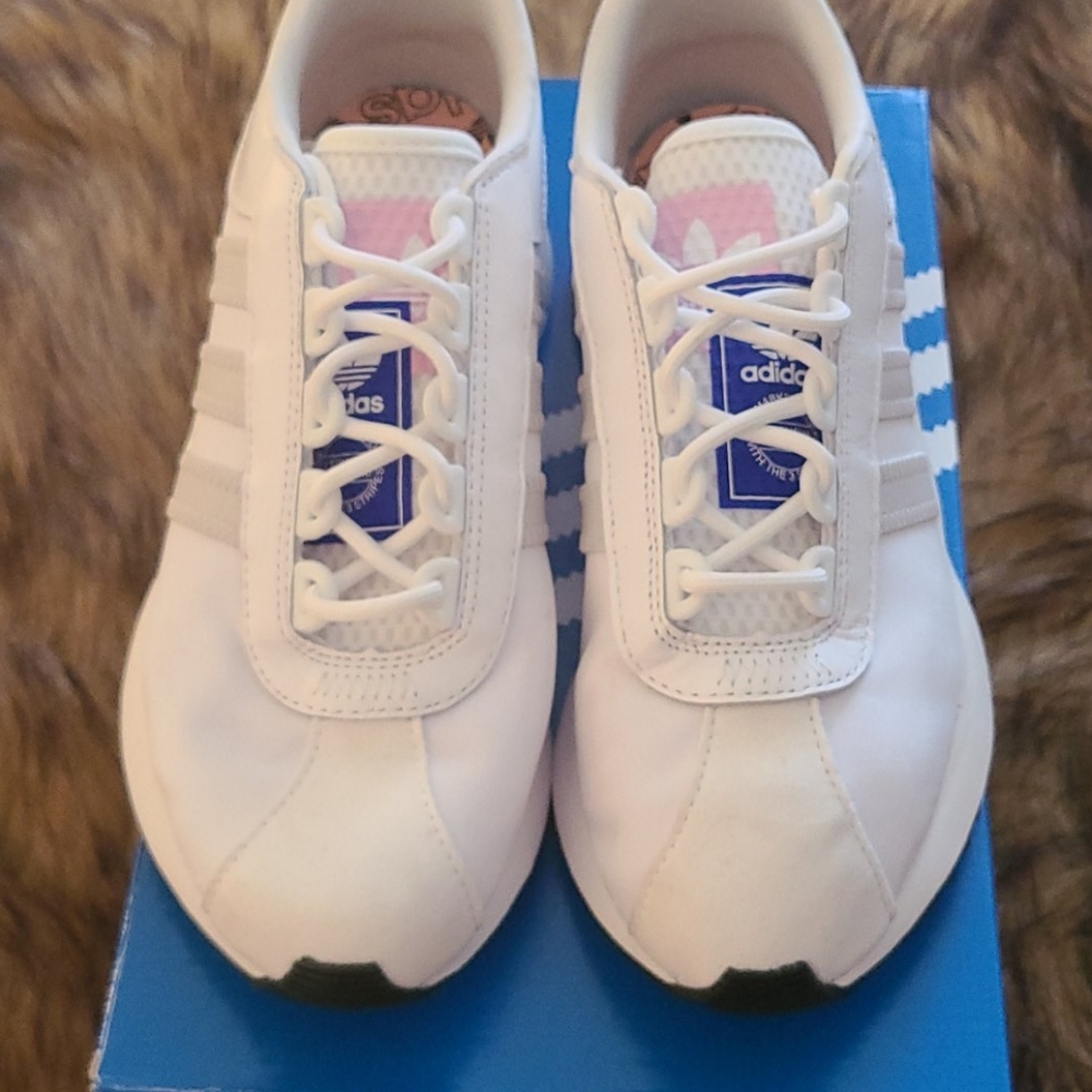 White and pink size 7 1/2 adidas